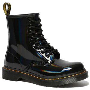 Dr. Martens Women's Black 1460 Rainbow Leather Ankle Moto Boots Size 7